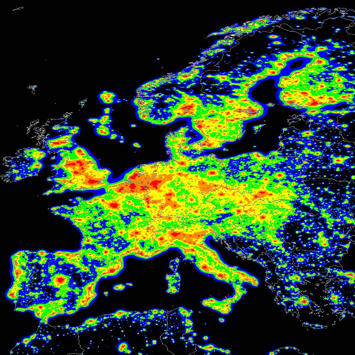 Whole Earth Light Pollution