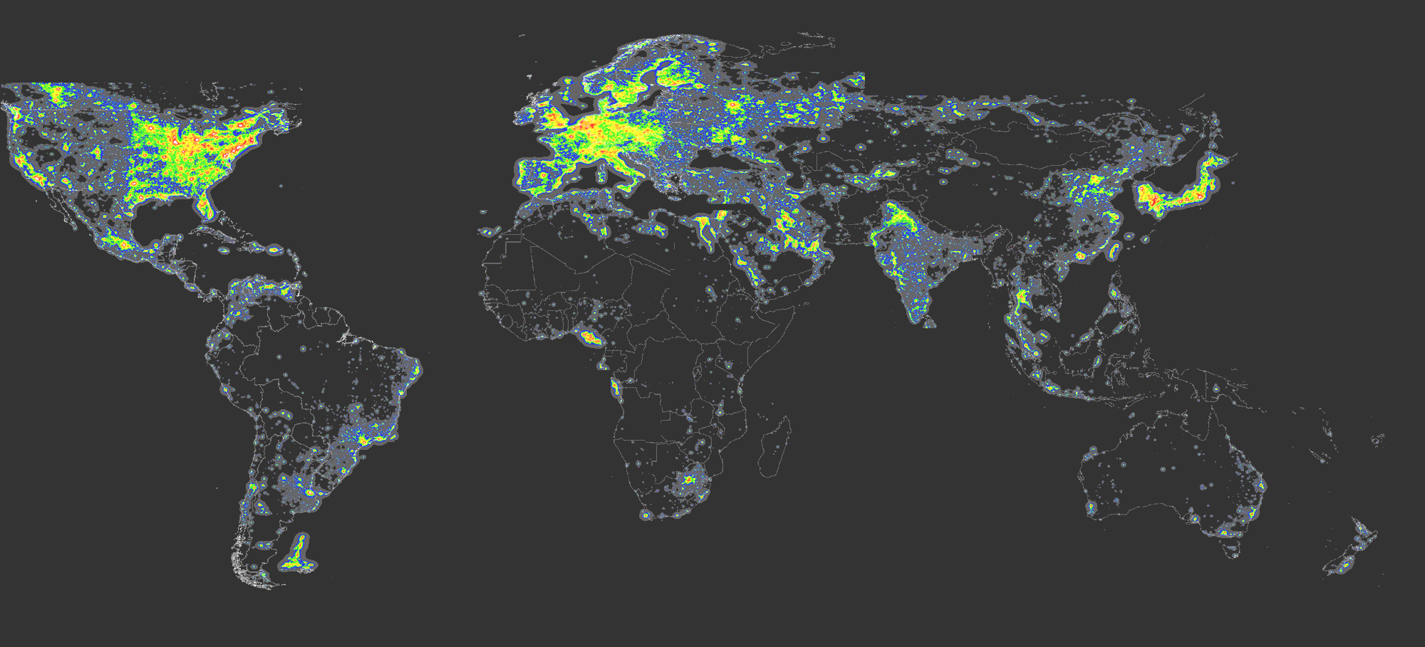 The World Atlas Of The Artificial Night Sky Brightness
